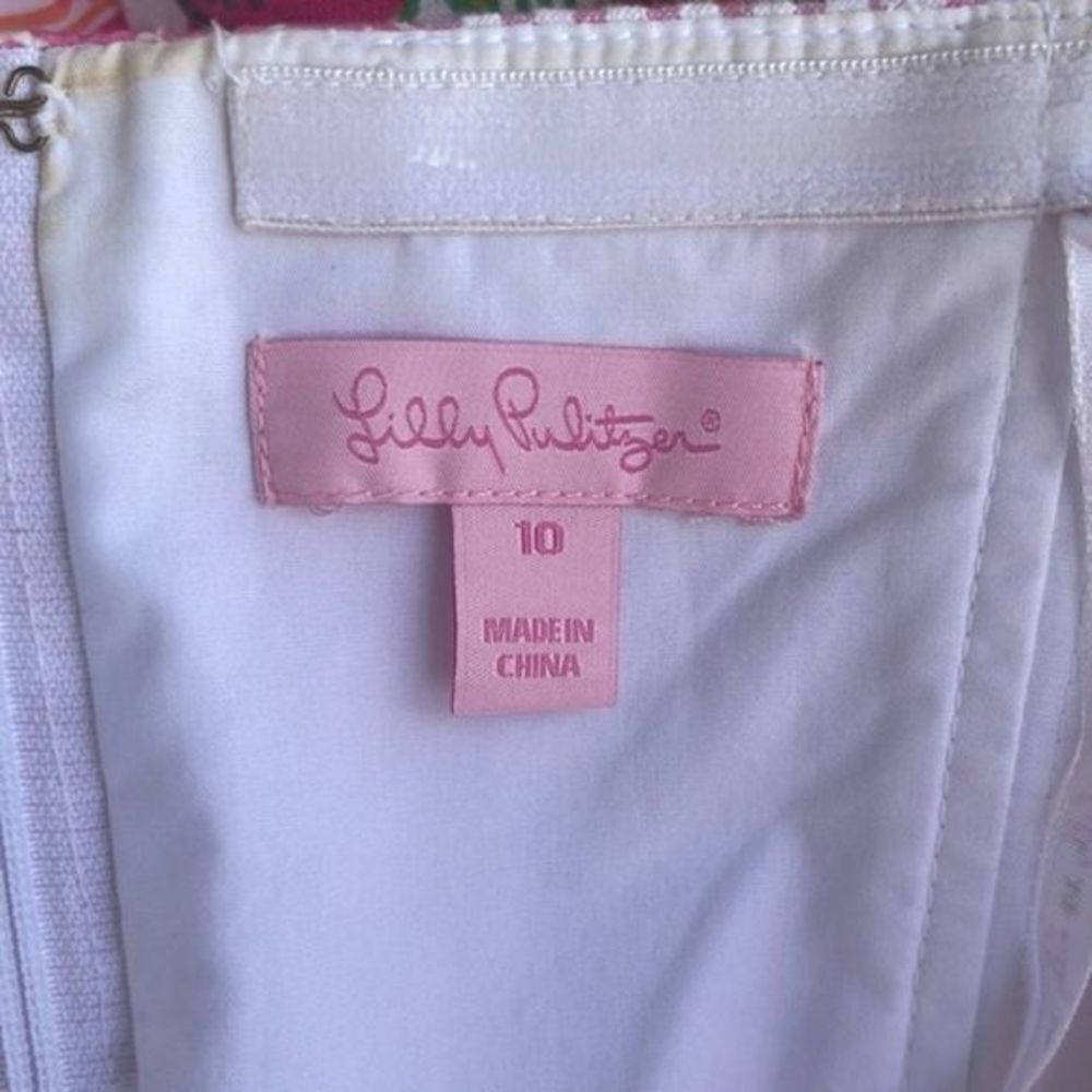 Lilly Pulitzer "Bowen" Strapless Patchwork Dress … - image 5